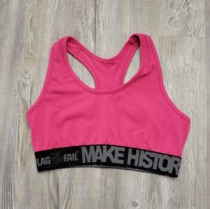 Flag Nor Fail pink sports bra (small)